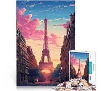 Puzzle pour Adolescents 1000 pièces Paris France Jouets Jeux éducatifs Soulagement du Stress pour la décoration intérieure 38x26cm