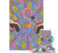 Puzzle pour Adolescents 1000 pièces Pass Joints Mains de Dieu Puzzle Adulte à Monter soi-même Jeu de Vitesse Difficile et Stimulant (Taille 50x75cm)