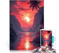 Puzzle pour Adolescents 1000 pièces Paysage au Coucher du Soleil Soulagement du Stress est idéal comme Cadeau pour Toute la Famille 38x26cm