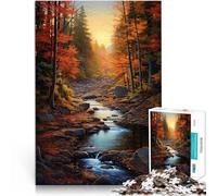Puzzle pour Adolescents 1000 pièces Paysage d'automne Compétition de Vitesse Manuelle est idéal comme Cadeau pour Toute la Famille 52x38cm