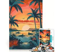 Puzzle pour Adolescents 1000 pièces Paysage des îles Galapagos, Jouet éducatif, pour s'amuser en Famille, Cadeaux d'anniversaire et de Noël Uniques 38x52cm
