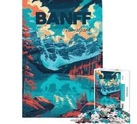 Puzzle pour Adolescents 1000 pièces Paysage du Parc National de Banff Jeu de Puzzle Manuel pour Adolescents Décoration Murale Difficile et Stimulant (Dimensions 38x52cm)