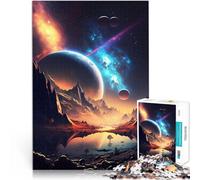 Puzzle pour Adolescents 1000 pièces Paysage du Royaume Galactique Analyse et logique Liste de souhaits avec Le Père Noël 52x38cm
