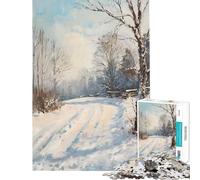 Puzzle pour Adolescents 1000 pièces Paysage enneigé Serein Activités Amusantes à la Maison Décoration Parfaite Jeu de réflexion pour Les 14 Ans et Plus Jeu de Puzzle proposé (50x75cm)