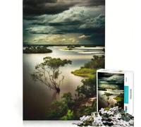 Puzzle pour Adolescents 1000 pièces Paysage onirique du fleuve Amazone, Jeux de Famille, Assemblage de Motifs, renforce Les Liens d'amour Entre Les Couples 38x52cm