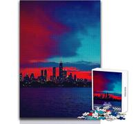 Puzzle pour Adolescents 1000 pièces Paysage Urbain au crépuscule Profitez de Moments de détente et de Calme des Heures de Jeu créatif et Durable Dimensions:38x52cm