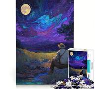 Puzzle pour Adolescents 1000 pièces Paysage Veilleur de Nuit Jouet Anti-Stress Jeu intellectuel décompressant et Stimulant 38x52cm