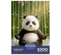 Puzzle pour Adolescents 1000 Pièces Peaceful Panda Meditation Puzzle pour Adultes Jeu De Réflexion Décoration Murale Cadeau Anti-Stress 38x26cm/1000pcs