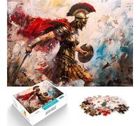 Puzzle pour Adolescents 1000 pièces Peinture de Guerrier Romain Défi Difficile pour soulager Le Stress Œuvre d'art 38x26cm