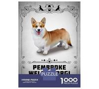 Puzzle pour Adolescents 1000 Pièces Pembroke Welsh Corgi Puzzle Adulte Jeux Relaxants Décoration Intérieure Cadeaux Uniques pour Anniversaire Et Noël 70x50cm/1000pcs