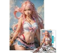 Puzzle pour Adolescents 1000 pièces Perle Rose des Sept Mers Puzzle Adulte Puzzle Décoration Murale Jouet mais Amusant et Humoristique Activités à la Maison (Taille 38x52cm)