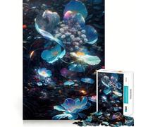 Puzzle pour Adolescents 1000 pièces Pétales de Prunier translucides Découpe précise Amusant Résolution de problèmes Détente Décoration Artistique de Noël (38x52cm)