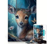 Puzzle pour Adolescents 1000 pièces Petit Faon Magnifique,Assemblage Parfait,Jeu cognitif,Cadeau de Jeu Lent,Cadeau Artistique de Noël (50x75cm)