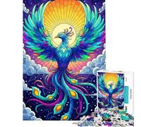 Puzzle pour adolescents 1000 pièces Phénix coloré renaît Art numérique Puzzle pour adultes à monter soi-même Jouet idéal pour passer le temps à la maison Cadeau parfait pour toute la famille (38x52cm)