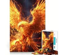 Puzzle pour Adolescents 1000 pièces Phénix Flamboyant,Illustration aux Bords précis,Jeu de Concentration idéal,Cadeau Parfait pour des Moments de détente,Illustration de Noël (38x52cm)