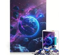 Puzzle pour Adolescents 1000 pièces Planète avec Roches spatiales Jeux en Famille décoration Parfaite Collection d'artistes Beaux-Arts 38x26cm