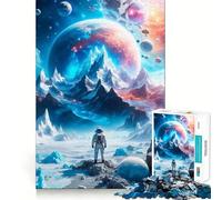 Puzzle pour Adolescents 1000 pièces Planète Bleue,Bords Nets,Jeu de Concentration Amusant,Moment de détente,Cadeau de Noël apaisant (38x26cm)