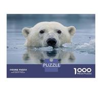 Puzzle pour Adolescents 1000 Pièces Polar Bear Swimming Puzzles pour Adultes Jeu Manuel Améliore La Mémoire Interaction Parent-Enfant 70x50cm/1000pcs