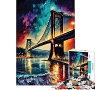 Puzzle pour Adolescents 1000 pièces Pont du Bosphore Istanbul Cadeau d'anniversaire ou de Noël Jeu de mémoire Décoration Murale Convient aux Personnes de 14 Ans et Plus (38x52cm)