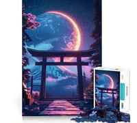 Puzzle pour Adolescents 1000 pièces Porte du Japon céleste Découpe serrée Casse-tête logique Amusant Jeu de détente et de Divertissement Cadeau Artistique de Noël (50x75cm)