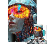 Puzzle pour Adolescents 1000 pièces Portrait de Cyborg Cyberpunk Puzzle à Assembler pour Adolescents Modèle Stimulant Cadeaux Uniques pour Anniversaires et Noël (Dimensions : 38x52cm)