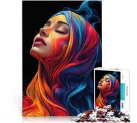 Puzzle pour Adolescents 1000 pièces Portrait de Femme Abstrait Entraînez Votre Cerveau et Vos Mains décoration Murale 75x50cm