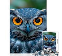 Puzzle pour Adolescents 1000 pièces Portrait de Grand-duc d'Amérique Jeu Pratique pour s'amuser en Famille Décoration de Maison Jouet Cadeau de Noël ou d'anniversaire (50x75cm)