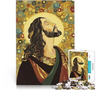 Puzzle pour Adolescents 1000 pièces Portrait de Jésus-Christ Compétition de Vitesse Manuelle Jeu de défi Unique 52x38cm