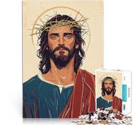 Puzzle pour Adolescents 1000 pièces Portrait de Jésus-Christ Jeux éducatifs Décoration d'intérieur Bon Cadeau 75x50cm