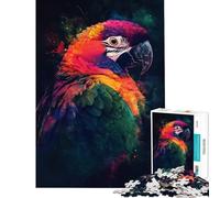 Puzzle pour Adolescents 1000 pièces Portrait de Perroquet coloré Jeu Manuel pour Un Jeu éducatif Stimulant pour développer l'analyse et la logique (Dimensions 38x52cm)