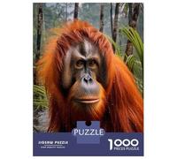 Puzzle pour Adolescents 1000 Pièces Portrait Orang Utan Puzzle pour Adultes Jouet Décoration Murale Course De Vitesse Manuelle Défi Éducatif 52x38cm/1000pcs