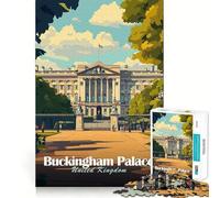 Puzzle pour Adolescents 1000 pièces Poster du Palais de Buckingham Bords impeccables Jeu de logique Amusant et Calme,idéal pour Un Anniversaire (50x75cm)