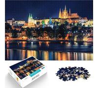 Puzzle pour Adolescents 1000 pièces Prague illuminée Jouets éducatifs d'apprentissage est idéal comme Cadeau pour Toute la Famille 50x70cm
