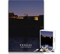 Puzzle pour Adolescents 1000 pièces Prague Jeu éducatif Familial Améliore la mémoire Cadeau de Noël Secret Dimensions 38x26cm