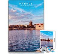 Puzzle pour Adolescents 1000 pièces Prague Jeu éducatif Familial Améliore la mémoire Cadeau de Noël Secret Dimensions 38x26cm