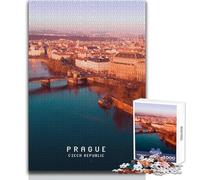 Puzzle pour Adolescents 1000 pièces Prague Jeu éducatif Familial Améliore la mémoire Cadeau de Noël Secret Dimensions 38x26cm