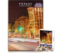 Puzzle pour Adolescents 1000 pièces Prague Jeu éducatif Familial Améliore la mémoire Cadeau de Noël Secret Dimensions 50x75cm