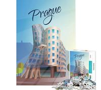 Puzzle pour Adolescents 1000 pièces Prague Jeu éducatif pour Un défi ludique et créatif Idée Cadeau Course de Vitesse Manuelle (Dimensions 75x50cm)