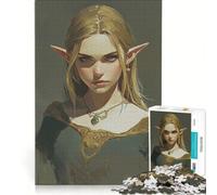 Puzzle pour Adolescents 1000 pièces Princesse elfique, Portrait Noble, Jeu Impossible, Cadeau d'anniversaire, Cadeau d'anniversaire Unique 38x26cm