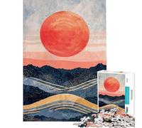 Puzzle pour Adolescents 1000 pièces Puzzle Crépuscule doré Jeu de réflexion Course de Vitesse pour Aider à exercer Le Cerveau (Dimensions 38x26cm)