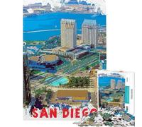 Puzzle pour Adolescents 1000 pièces Puzzle San Diego pour Adolescents Motif à Assembler défi à réaliser Cadeau Unique d'anniversaire et de Noël (Taille 50x75cm)