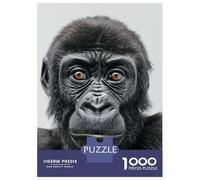 Puzzle pour adolescents - 1000 pièces - Puzzle visage de gorille pour adultes - Jeu de casse-tête difficile - Réduction du stress - Cadeaux 38 x 26 cm - 1000 pièces