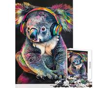 Puzzle pour Adolescents 1000 pièces Raton Laveur Mignon Qui écoute M Jeux éducatifs Analyse et logique Jouet à Monter soi-même Interaction Parent-Enfant (38x52cm)