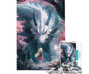 Puzzle pour Adolescents 1000 pièces Regard du Dragon Puzzle pour Adolescents Modèle à Assembler Chaque pièce est Unique Cadeau d'anniversaire Unique (Dimensions 50x75cm)