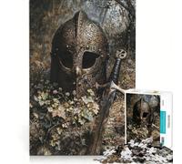 Puzzle pour Adolescents 1000 pièces Reliques de Guerriers Vikings Jeux Amusants entraînez Votre Cerveau et Vos Mains Convient comme décoration de Bureau 38x26cm