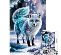 Puzzle pour Adolescents 1000 pièces Renard Arctique éthéré dans Un Paysage Hivernal féérique Décoration intérieure Jouet Cadeau d'anniversaire Jeu Relaxant et Anti-Stress Dimensions 38x26cm