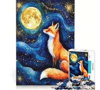 Puzzle pour Adolescents 1000 pièces Renard Bonne Nuit, Jeu éducatif, Difficile, Collection d'artistes, Beaux-Arts 38x52cm
