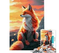 Puzzle pour Adolescents 1000 pièces Renard Orange Jeu Relaxant Jouet Jeu intellectuel Cadeau d'anniversaire Une œuvre d'art (Dimensions 38x52cm)