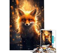 Puzzle pour Adolescents 1000 pièces Renard Roux dans la forêt Jeu de réflexion et Casse-tête pour décorer Un Mur (Dimensions 75x50cm)