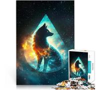 Puzzle pour Adolescents 1000 pièces Renard Sage Cosmique Compétition de Vitesse Manuelle est idéal comme Cadeau pour Toute la Famille 38x26cm